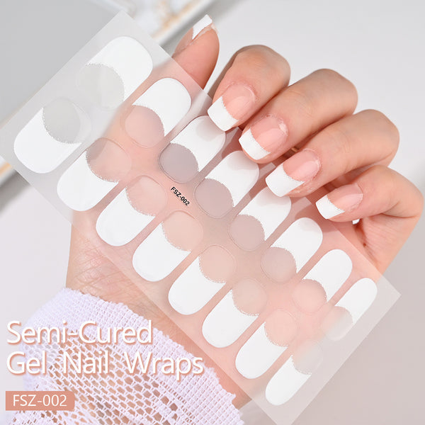 French Tip Gel Nail Strips