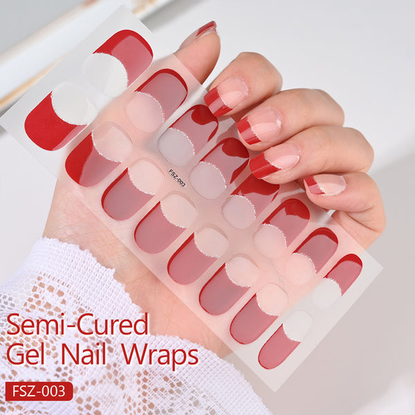 French Tip Gel Nail Strips