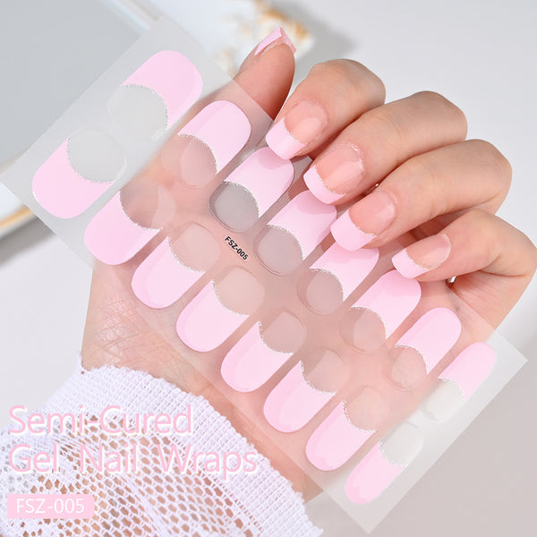 French Tip Gel Nail Strips
