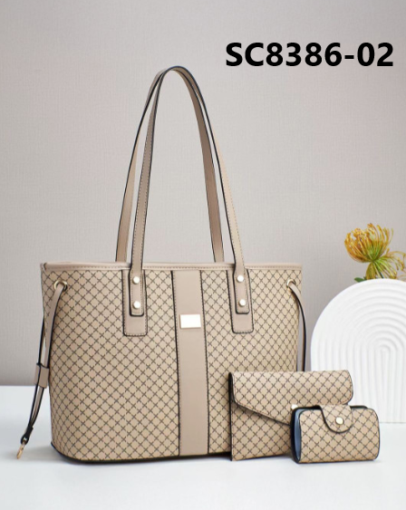 Large Capacity 3 Piece Retro Tote Bag