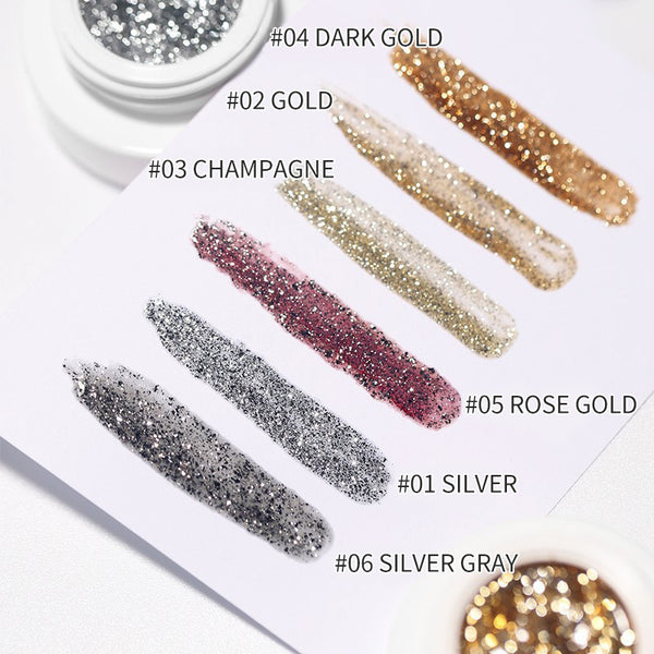 High Density Metallic Glitter Gel Polish