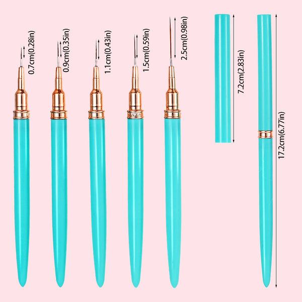 Ultra Fine Pull Line Brush 5 Piece Set