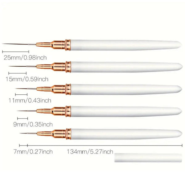 Ultra Fine Pull Line Brush 5 Piece Set