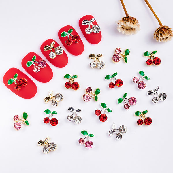 Diamond Cherry Nail Art Accessories (Pk of 5)
