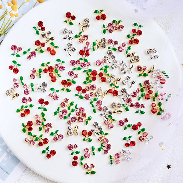 Diamond Cherry Nail Art Accessories (Pk of 5)