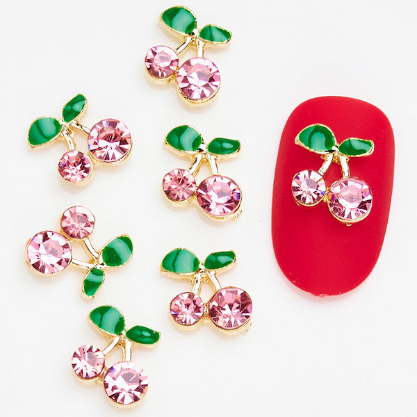 Diamond Cherry Nail Art Accessories (Pk of 5)