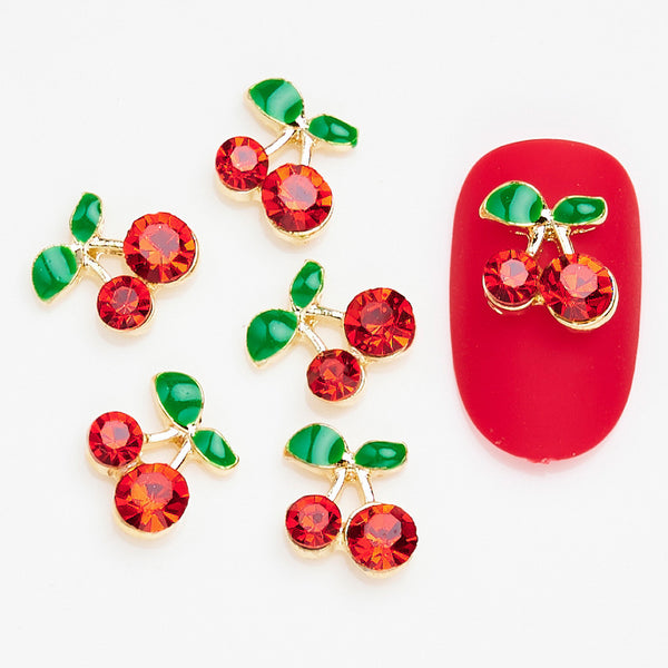Diamond Cherry Nail Art Accessories (Pk of 5)