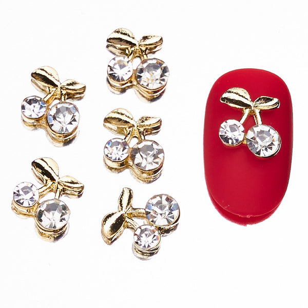 Diamond Cherry Nail Art Accessories (Pk of 5)