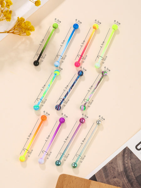 Colorful Long Rod Ear Bone Piercing A