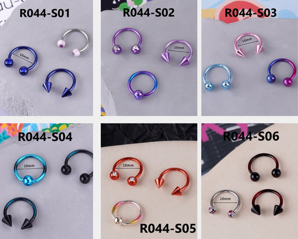 Stainless Steel Nose Rings Set #44