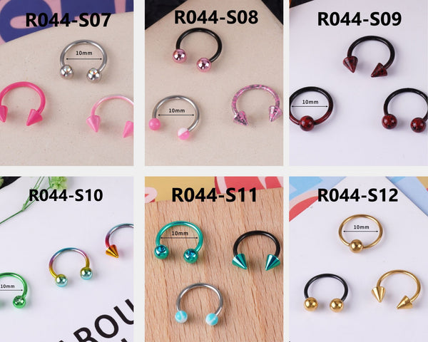 Stainless Steel Nose Rings Set #44