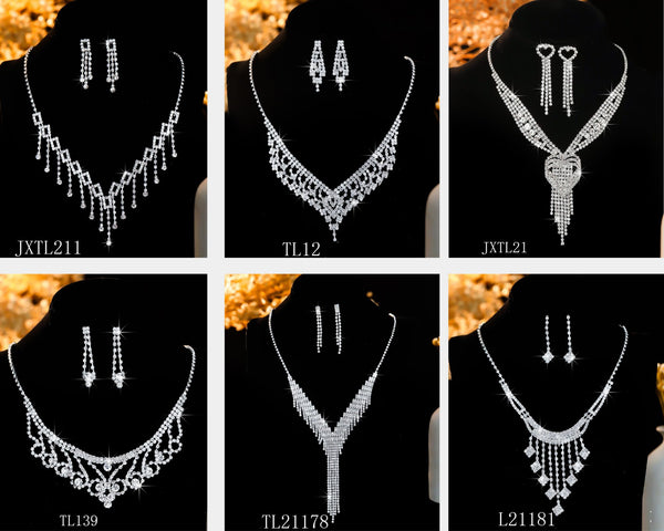 Diamante Formal Necklace Sets