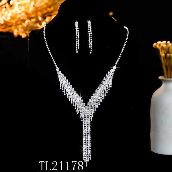 Diamante Formal Necklace Sets