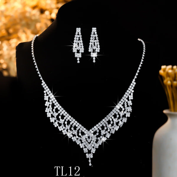 Diamante Formal Necklace Sets