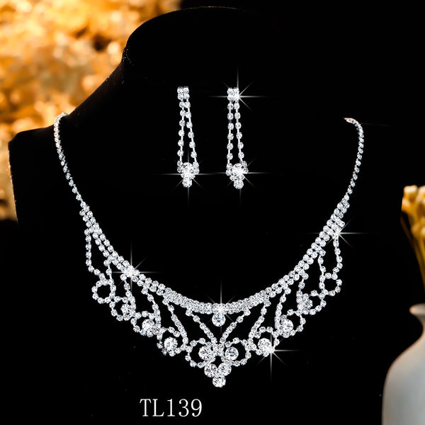 Diamante Formal Necklace Sets