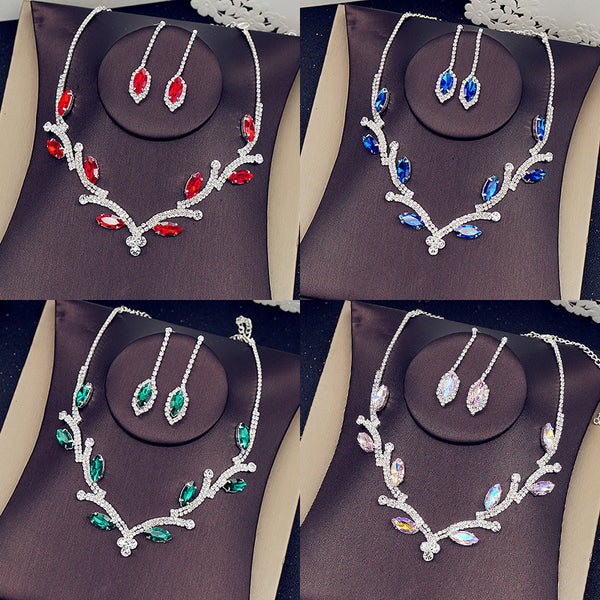 Unique Colored Crystal Necklace Set