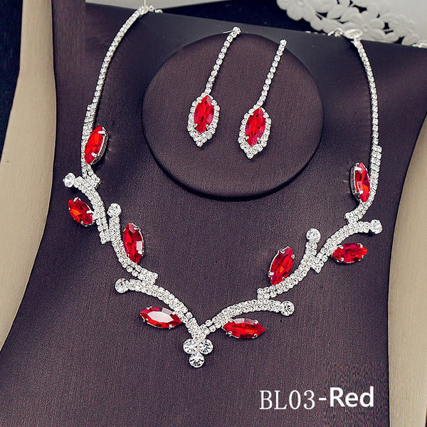 Unique Colored Crystal Necklace Set