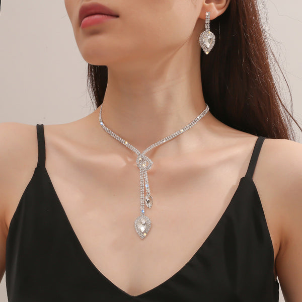 Bridal Rhinestone Necklace Set