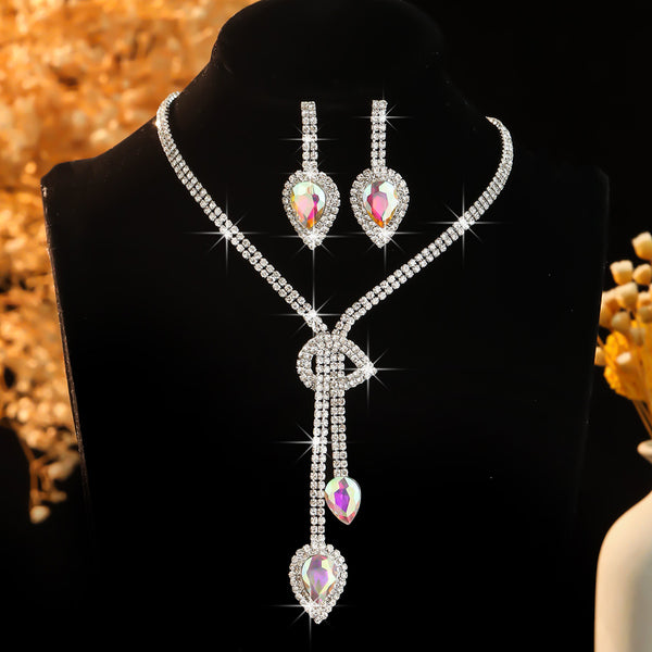 Bridal Rhinestone Necklace Set
