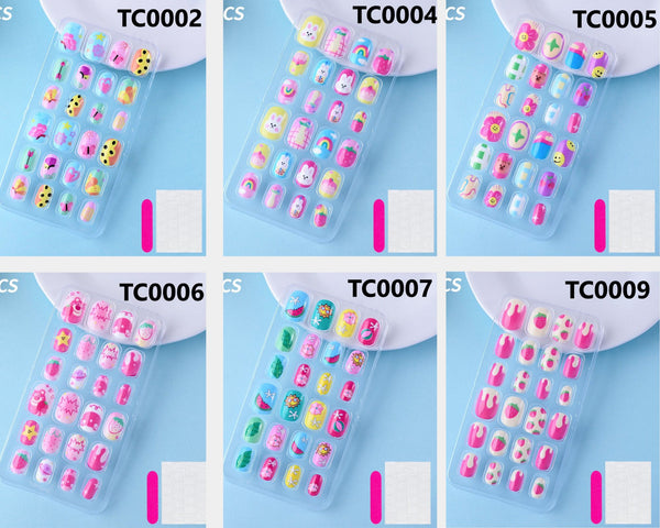 24pcs Children Press On Nails