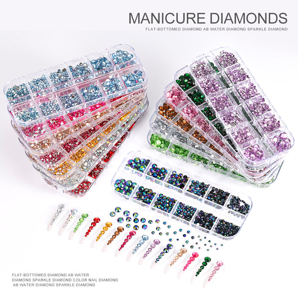Round Flat Bottom Nail Art Diamond