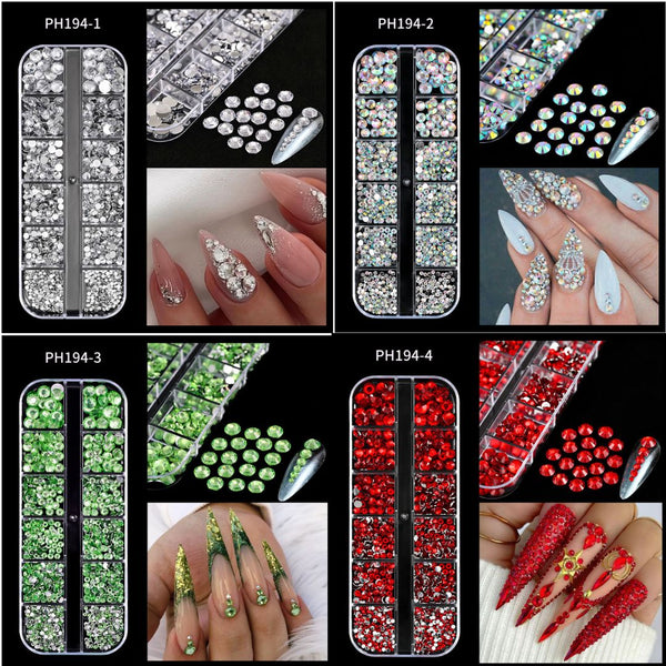 Round Flat Bottom Nail Art Diamond
