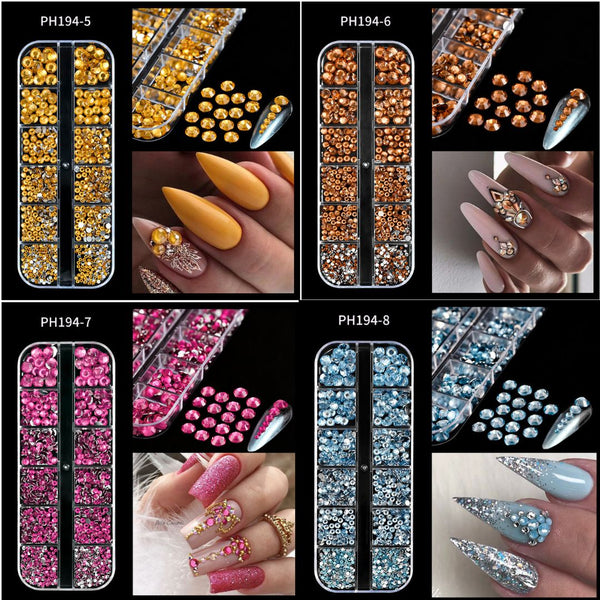 Round Flat Bottom Nail Art Diamond