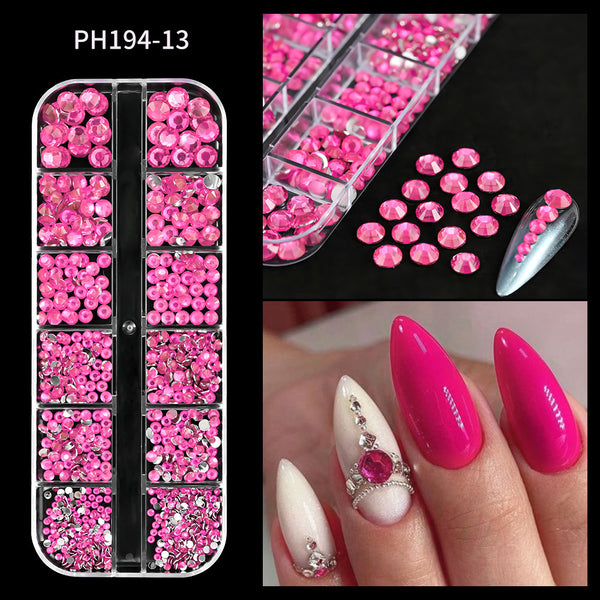 Round Flat Bottom Nail Art Diamond
