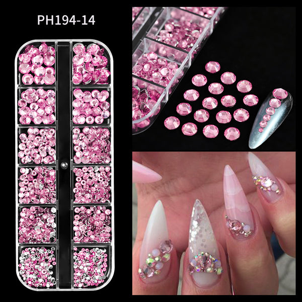 Round Flat Bottom Nail Art Diamond