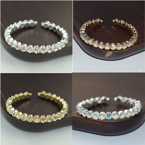 Large Rhinestone Multi-Layer Bracelet