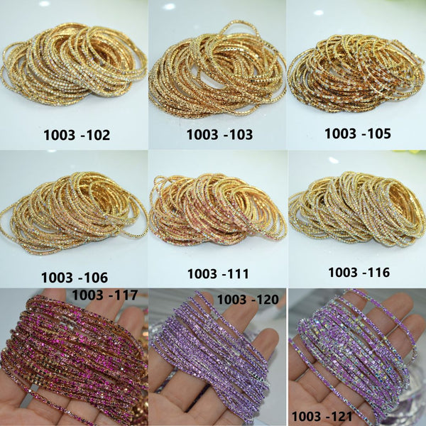 2mm Single Row S6 Rhinestone Elastic Bracelet 03