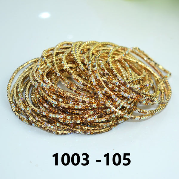 2mm Single Row S6 Rhinestone Elastic Bracelet 03