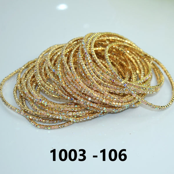 2mm Single Row S6 Rhinestone Elastic Bracelet 03