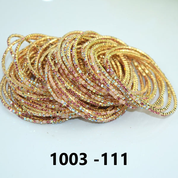 2mm Single Row S6 Rhinestone Elastic Bracelet 03