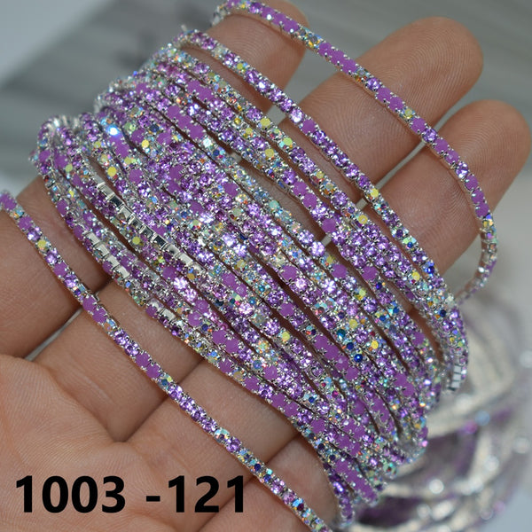 2mm Single Row S6 Rhinestone Elastic Bracelet 03