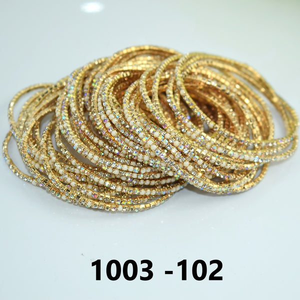 2mm Single Row S6 Rhinestone Elastic Bracelet 03