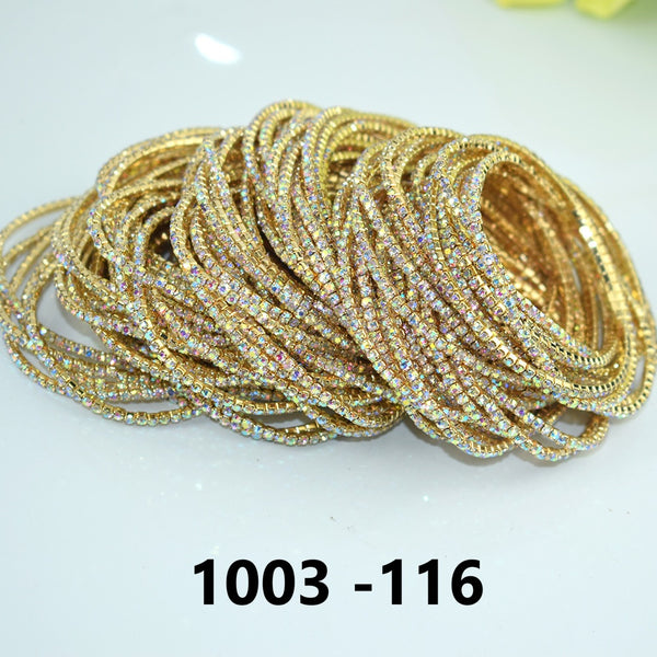 2mm Single Row S6 Rhinestone Elastic Bracelet 03