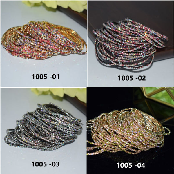 2mm Single Row S6 Rhinestone Elastic Bracelet 05