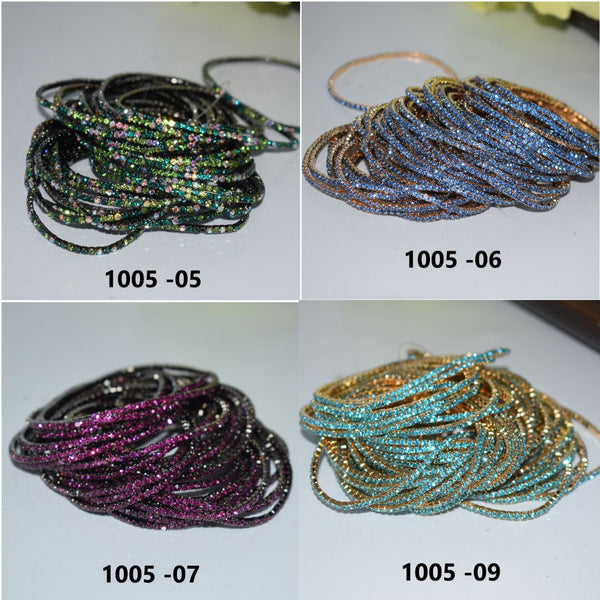 2mm Single Row S6 Rhinestone Elastic Bracelet 05