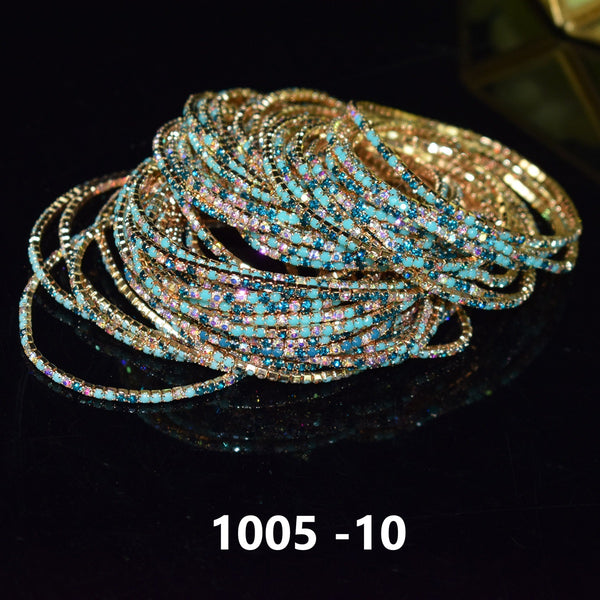 2mm Single Row S6 Rhinestone Elastic Bracelet 05