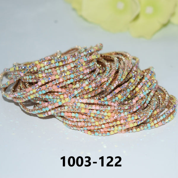 2mm Single Row S6 Rhinestone Elastic Bracelet 03