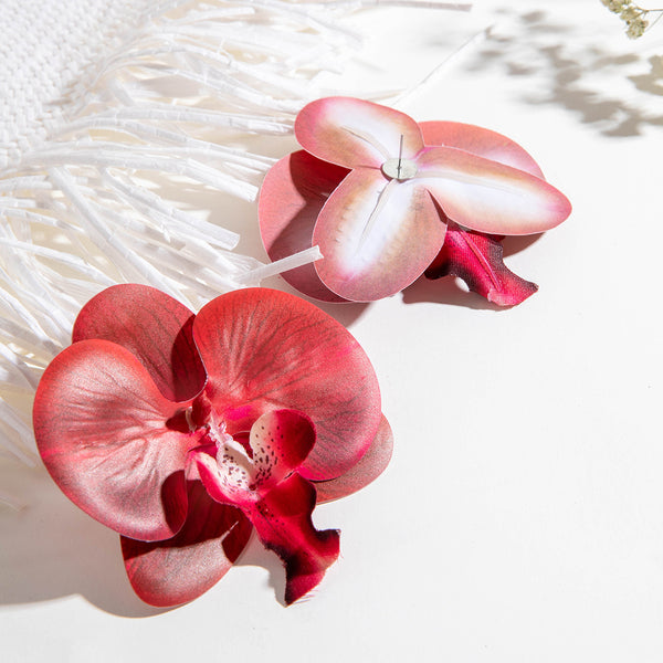 Large Orchid Floral Earrings