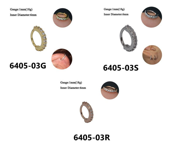Zircon Nose/Ear Cartilage Clip