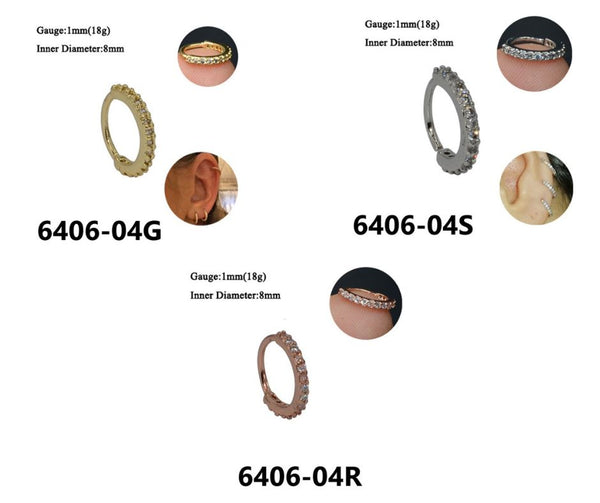 Zircon Nose/Ear Cartilage Clip