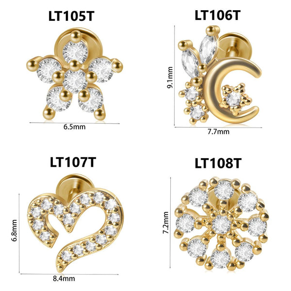 Stainless Steel Gold Stud