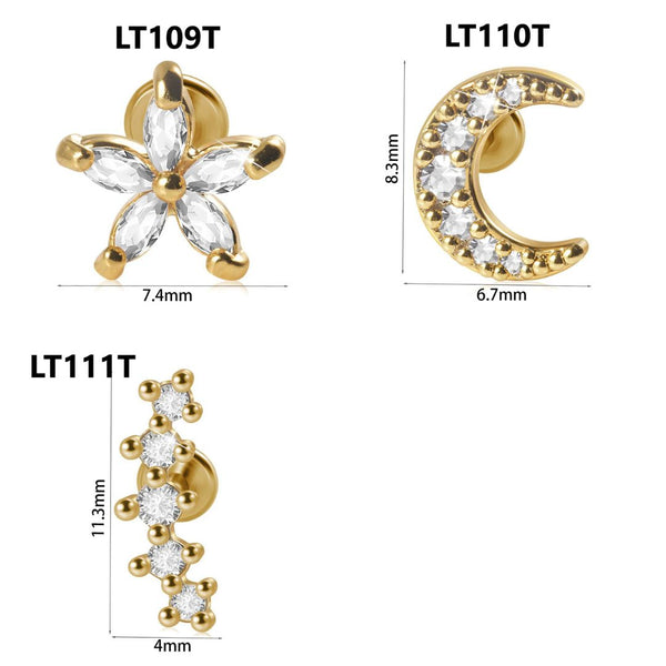 Stainless Steel Gold Stud