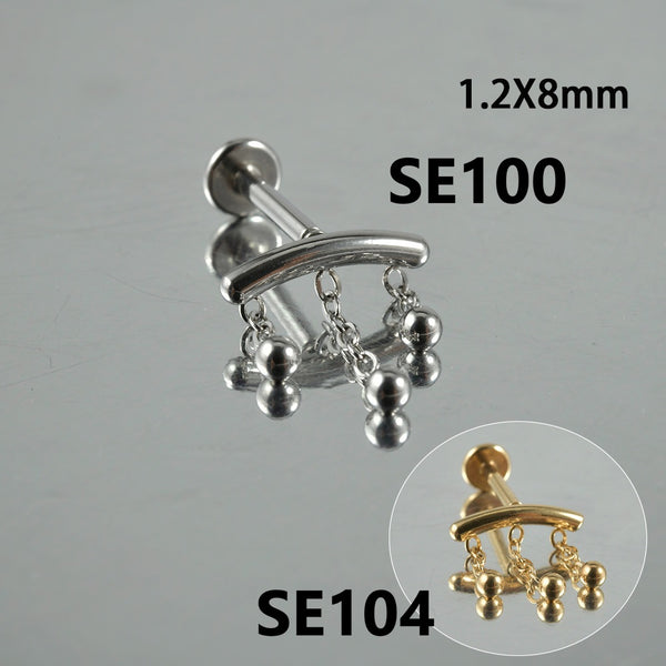 Stainless Steel Bone Stud Earrings
