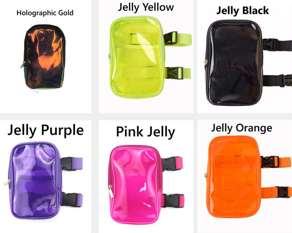 Holographic Thigh Pouch With Leg Straps