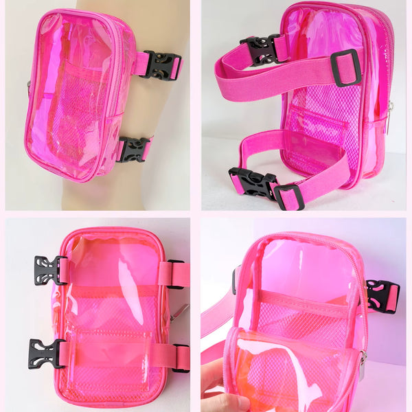 Holographic Thigh Pouch With Leg Straps