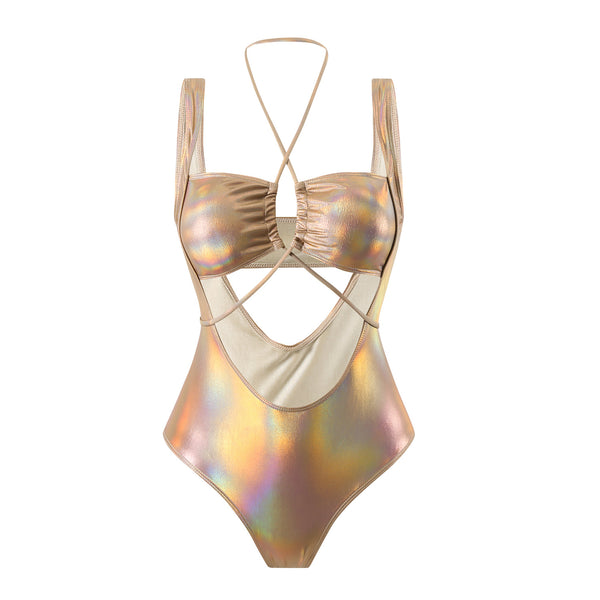 New Laser Drawstring 1 Piece Bikini